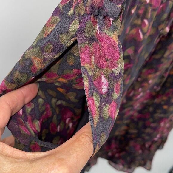 J. Crew Womens Vintage Printed Ruffle Trim Sleeveless Silk-Blend Mini Dress Size - Picture 9 of 14